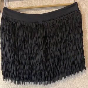 Express black fringe skirt
